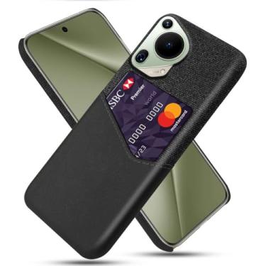 Imagem de Capa para Huawei Pura 70 Ultra,Anti-deslizamento,Proteção contra quedas de 360°,Resistência à impressão digital,Tela e caso de couro PU com 1 slot de cartão atrás-Black