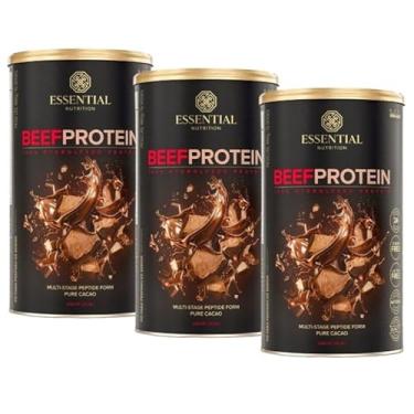 Imagem de Kit 3 x Beef protein Cacau (480g) - Essential Nutrition