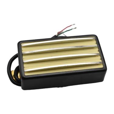 Imagem de simhoa Captador Humbucker para Guitarra Acessórios para Instrumentos Musicais Captador Profissional de Baixo Ruído Portátil Multiuso para Guitarra Elétrica, Amarelo
