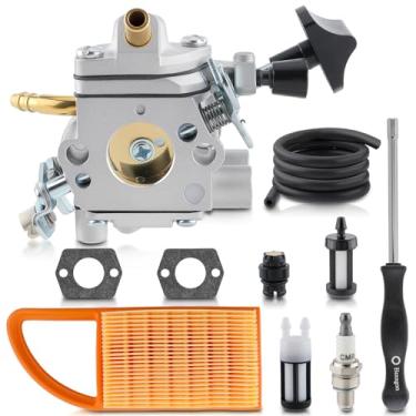 Imagem de Carburador BR600 para Stihl BR500 BR550 BR600 BR700 Soprador de folhas de mochila substitui Zama C1Q-S183 4282-120-0606 4282-120-0607 4282-120-0608 com filtro de ar Tuning Kit e Up