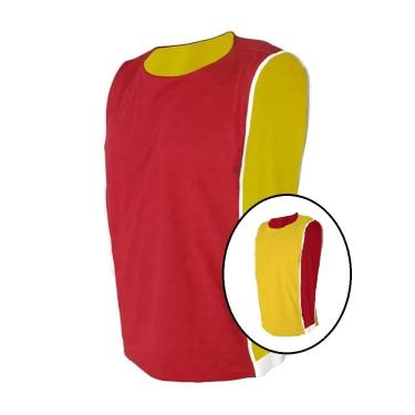 Imagem de Kit com 12 Coletes Dupla Face Vermelho e Amarelo - Kanga Sport
