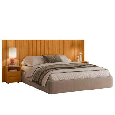 Imagem de Cabeceira de Cama Extensível com Mesa de Cabeceira MDF Fiori