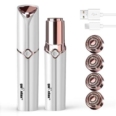 Imagem de gurelax Depilação Facial Feminina, Aparelho Com 4 Cabeças De Reposição, Removedor Para Queixo E Buço