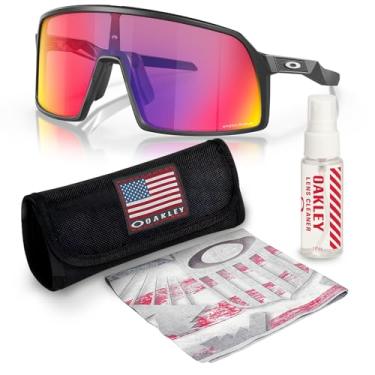 Imagem de OAKLEY Óculos de sol SUTRO S OO9462 Armação branca fosca com lentes PRIZM ROAD com kit oficial de óculos, Preto fosco, 28 mm