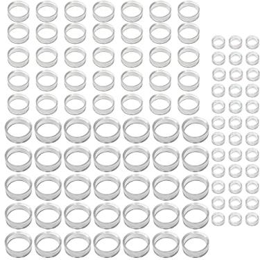 Imagem de Suporte de esfera de 105 peças, suporte de esfera de anel transparente, suporte de exibição redondo para bola de golfe, beisebol, softbol, bola de tênis, esferas, mármore, pedra preciosa, esfera de cristal, esferas de resina (3 tamanhos: pequeno, médio, grande)