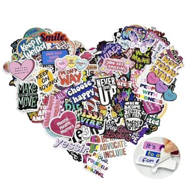 Imagem de 200 adesivos motivacionais, palavras inspiradoras para garrafa de água/notebooks/computadores/telefones/notebooks/leitores de e-books, decalques de citação positiva à prova d'água de vinil para