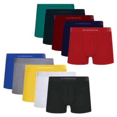 Imagem de Cueca Boxer Selene Sem Costura Kit Com 6, 11070 sortidas 6, GG