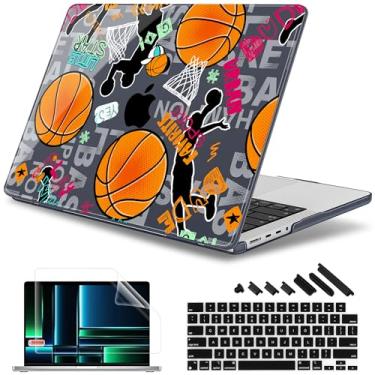 Imagem de May Chen Capa para M4 MacBook Pro 16 polegadas A3403 Max A3186, M3 A2991 M2 A2780 M1 A2485 Pro Max 2024 2023 2022 2021, capa rígida de plástico com pretector de tela e capa de teclado, beisebol menino