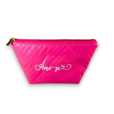 Imagem de Necessaire Bordada DaniBordados Organizadora de Maquiagem em PVC Plast