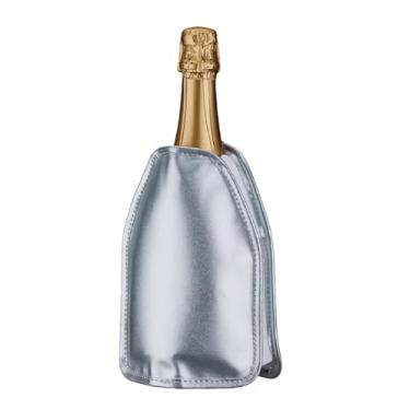 Imagem de Cooler Térmico Bolsa Térmica com Gel para Vinho Espumante Brasil do Vinho (Prata)