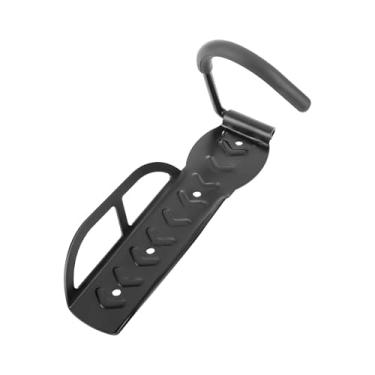 Imagem de JustGoFit Suporte de Parede para Bicicleta Vertical de Aço Reforçado Gancho com Revestimento Antiderrapante para Roda Dianteira Organizador de Garagem Preto