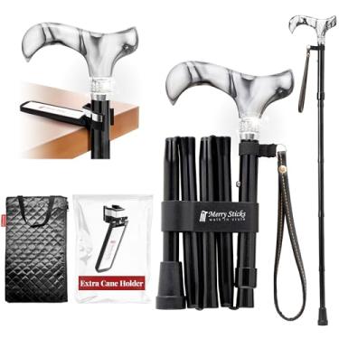 Imagem de [Combo] Bengalas de caminhada dobráveis de designer Merry Sticks com os melhores cristais europeus, bengala dobrável para mulheres e homens, ajustável e dobrável para idosos, presente de strass