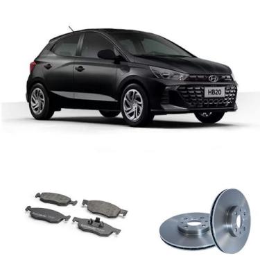 Imagem de Kit Troca Freio Com Disco E Pastilha Dianteira Bproauto Hb20 1.0 12V 2