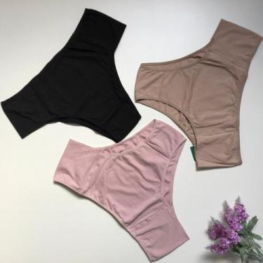 Imagem de Kit 10 calcinha pala de algodão - belly, Cores variadas entre preto, C