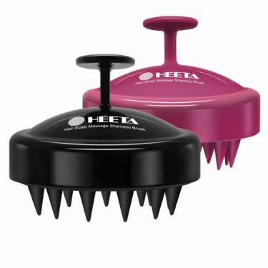 Imagem de Escova de shampoo massageador de couro cabeludo HEETA, pacote com 2 un