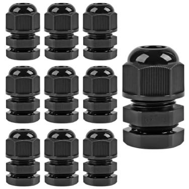 Imagem de Aandxmok Pacote com 10 prensa-cabos de nylon preto, rosca NPT 1/5.1 cm, feito de material PA66, alta resistência ao desgaste e resistência química (preto, NPT 1/10.2 cm (10 peças))