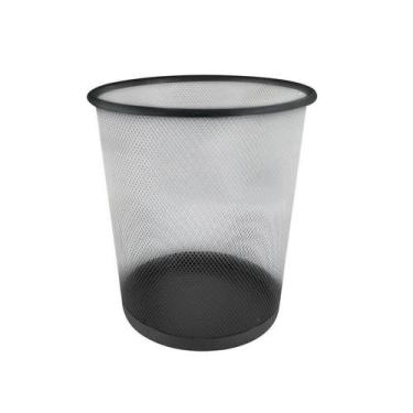 Imagem de Cesto de Lixo Preto Aramado de Ferro Lixeira 10 Litros - THIKA