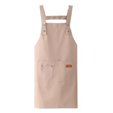 Imagem de Avental de poliéster e algodão para mulheres, roupa de trabalho elegante de cozinha e restaurante, avental de cozinha durável em casa avental de cozinha