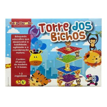 Imagem de Torre dos Bichos Inteligentes Brinquedo Educativo - Bate Bumbo