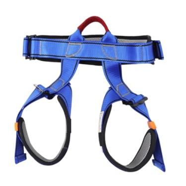 Imagem de Fenteer Arnês de escalada Arnês de segurança ajustável para atividades ao ar livre Rapel Espeleologia Equipamento de escalada