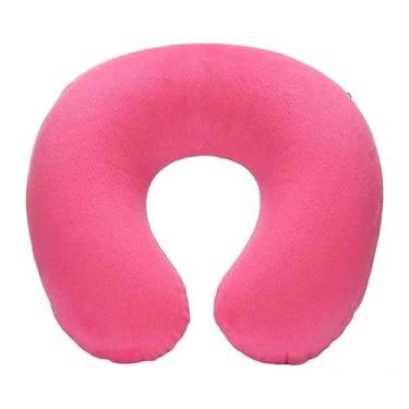 Imagem de Travesseiro De Viagem Inflável Portátil Em Forma De U, Curto, De Pelúc