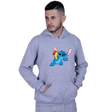 Imagem de Moletom Unissex Canguru Lilo Stitch Arma - Lafre, Cinza, G