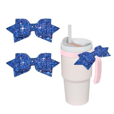 Imagem de kapitomanio Acessórios Stanley Charms, 2 peças de laço para Stanley Tumbler Simple Mordern, decorações de garrafa de água para Stanley, Metal, Sem Pedra Preciosa