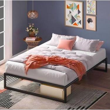 Imagem de CAMA DE CASAL AÇO FERRO ESTILO INDUSTRIAL CA03 Informar cor da estrutu