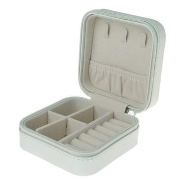 Imagem de Porta Jóias Para Viagem, Caixa Bolsa Com Ziper P/ Anel Luxo - Sou Preç