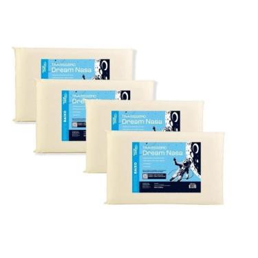 Imagem de Kit 4 Travesseiros Dream Nasa Rolinho 38X58X10 Viscoelástico - Master 