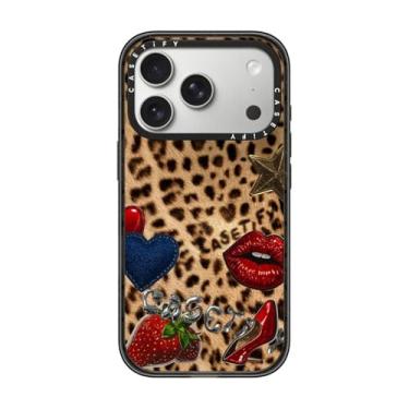 Imagem de CASETiFY Capa Impact para iPhone 17 Pro [fina/compatível com Magsafe/2,5 m. Proteção contra quedas de grau militar 4X] - Cheetah remendada - Preto transparente