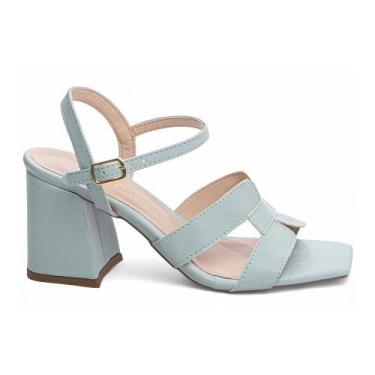 Imagem de Sandália Feminina Salto Médio Grosso Azul Torricella AVS 46001D, 37