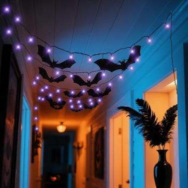 Imagem de MCJC Cordão de luzes LED decorativas de Halloween, 10 peças com tacos, alimentadas por USB, luzes decorativas para festas, ambientes internos e externos