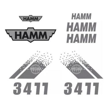 Imagem de Kit Adesivos Hamm 3411 Para Rolo Compactador
