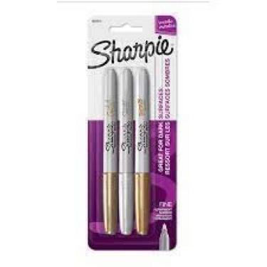 Imagem de Marcador Permanente Sharpie Metalico C/3 Cores