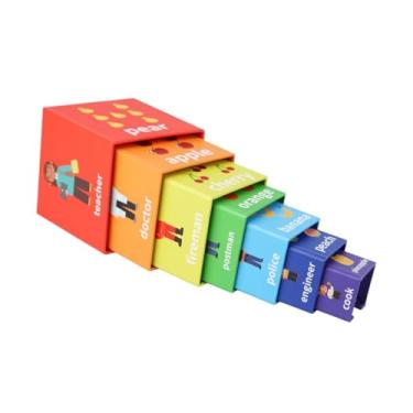 Imagem de Dynwave Blocos de nidificação e empilhamento, caixas de nidificação, brinquedos de empilhamento de classificação de desenvolvimento, conjunto de construção de