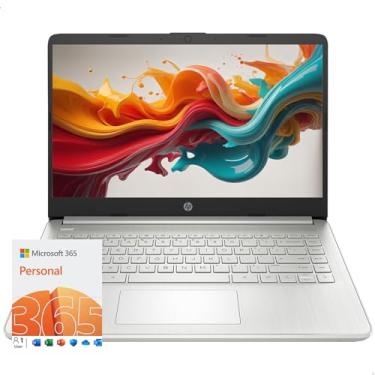 Imagem de HP Laptop 14 HD - Windows 11 Intel Quad-Core N4120, 16 GB de RAM, 128 GB de armazenamento, ultraleve para estudantes e negócios, WiFi, Bluetooth, HDMI, webcam