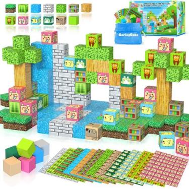 Imagem de Blocos magnéticos CaringCubs constroem Mine Magnet World há mais de 3 