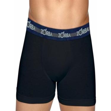 Imagem de Cueca Boxer Zorba 0702 Adulto Algodão T. P/XGG, XG, 15, Preto