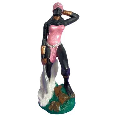 Imagem de Escultura Oba Rosa 15 Cm Em Resina
