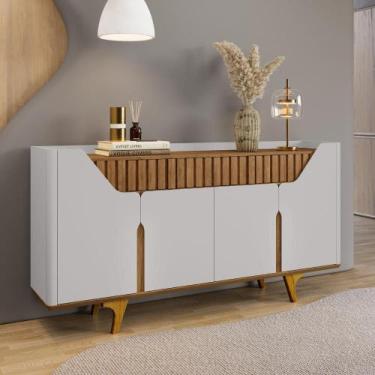 Imagem de Aparador Danúbio com 4 Portas 2 Gavetas e Pés de Madeira - BECHARA, Of