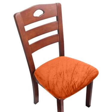 Imagem de Capas de almofada de assento supermacias de tecido de veludo de 1/2/4/6 peças, capas elásticas para cadeiras, capas para