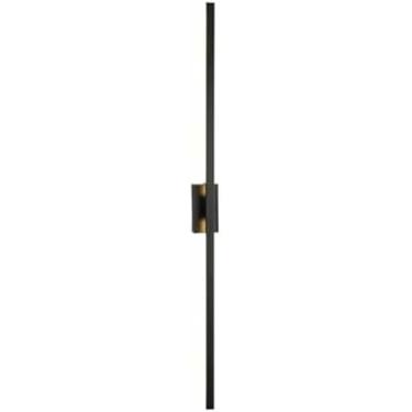 Imagem de Lâmpada de parede moderna de latão preto lâmpadas de parede LED - Design de tubo de metal para sala de estar, lâmpada de quarto decoração de banheiro iluminação elegante (40 cm, ondas de golfinho)