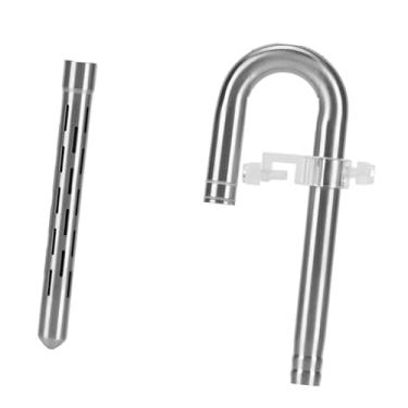 Imagem de Bothyi Entrada para tubo de aquário Lily, tubo de extensão leve de aço inoxidável, resistente e fácil de instalar, conector para de filtro de aquário, 12 Entrada de água