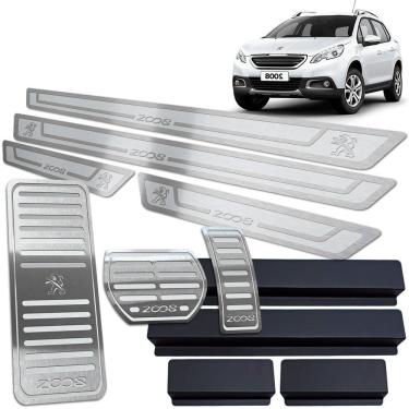 Imagem de Soleira Pedaleira Descanso Peugeot 2008 15/19 Auto Prata AR