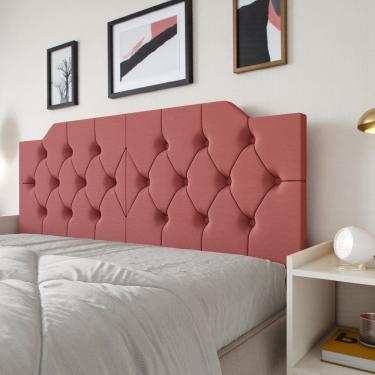 Imagem de Painel Cabeceira Estofado Dobrável Box Casal Capela Decorativa