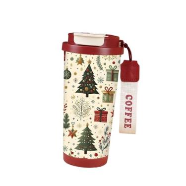 Imagem de predolo Caneca de café isolada de Natal, copo isolado, decoração de Natal portátil, copo de viagem, recipiente para bebidas para acampamento de verão, Style a