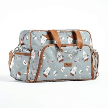 Imagem de Bolsa de Maternidade Hug Grande Foguete Verde-Masculino