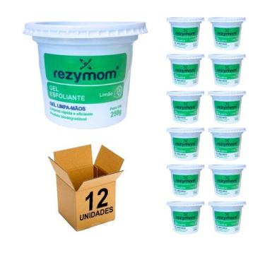 Imagem de Sabonete Esfoliante Limpa-mãos Rezymom Limão 250g - 12 Unid.