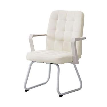 Imagem de UISLA Computador executivo de computador PU tecido de couro de poliuretano tecido de encosto alto arco para jogos computador de escritório ergonômico para sala de reuniões de estudo